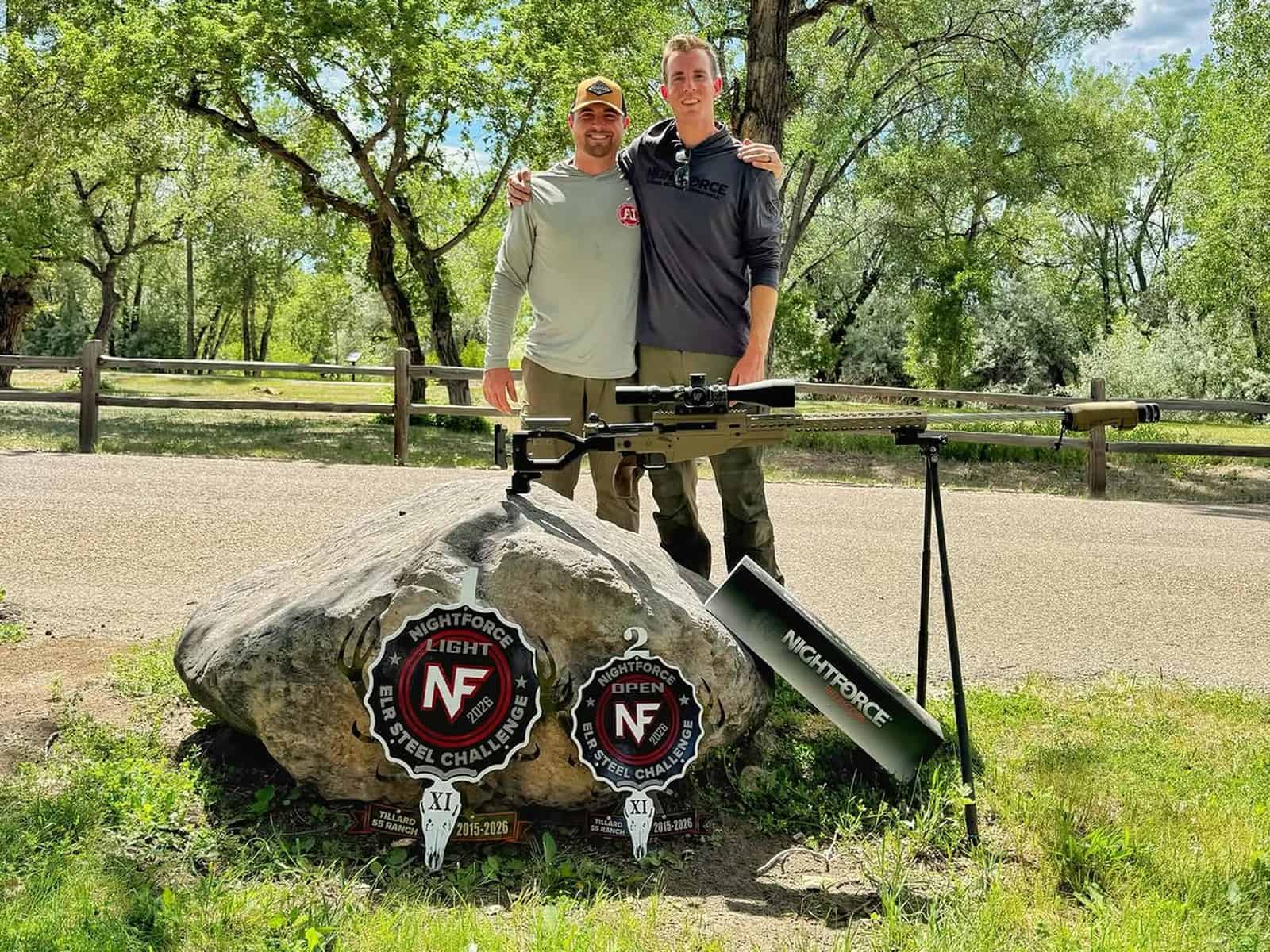 Riley Foster with his Nightforce ELR Steel Challenge trophies and rifle